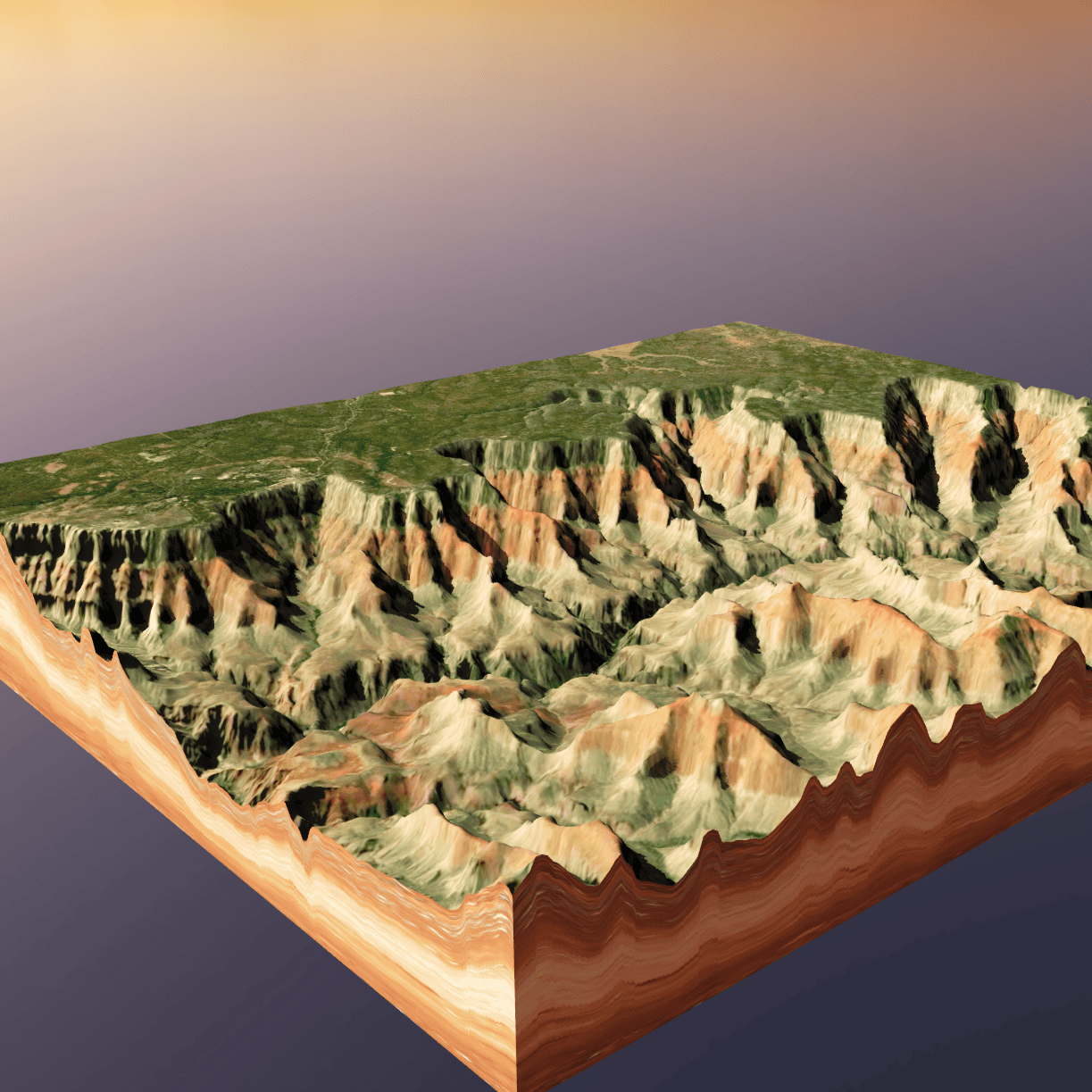 Grand Canyon 3D Map – High-Resolution Terrain Model for 3D Mapping