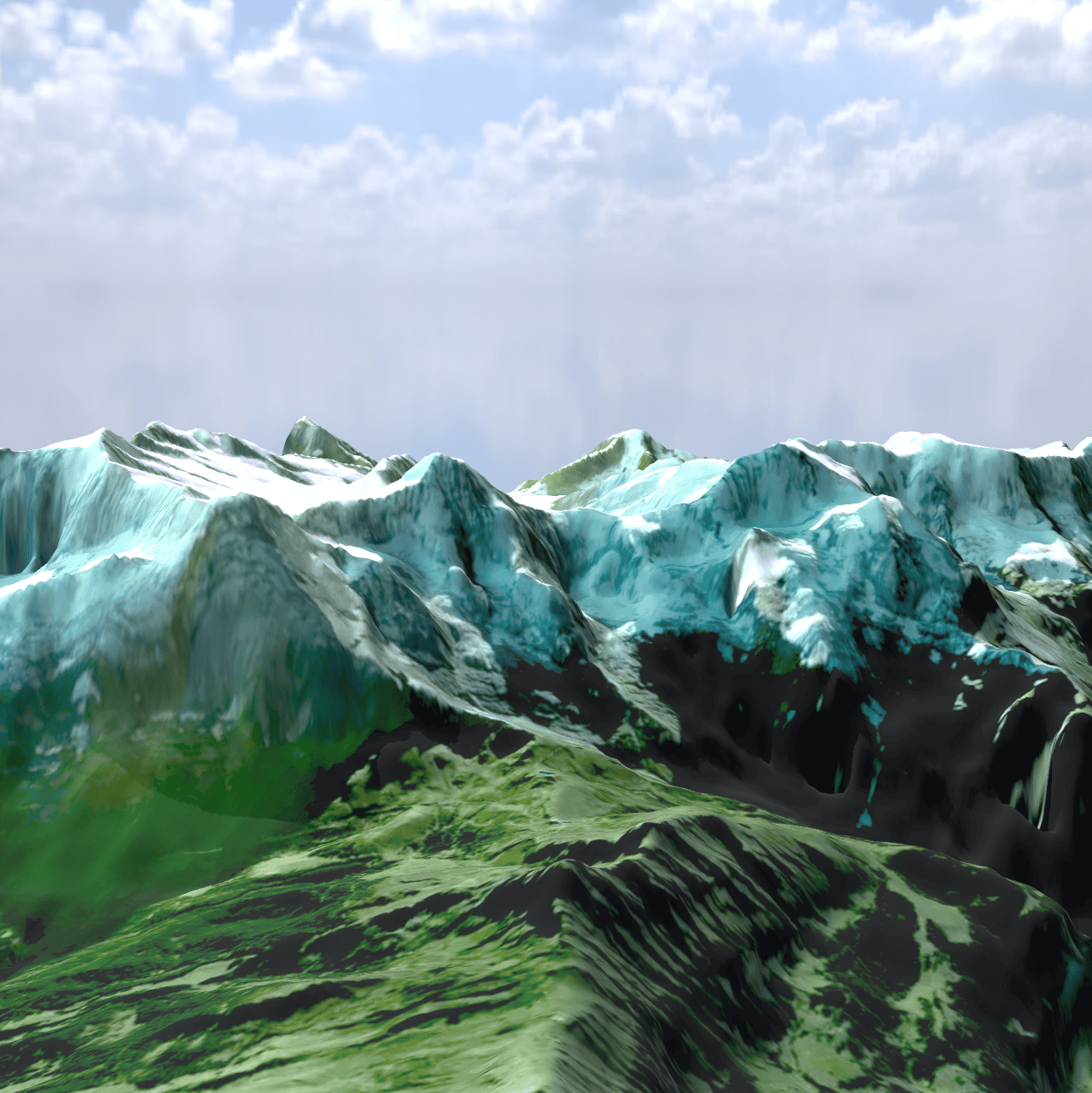 Jungfrau Region 3D Map – Digital Elevation Model for Landscape Visualization