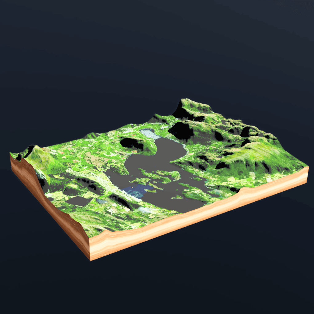 Geirangerfjord 3D Map – Realistic Topographic Map for Digital Mapping