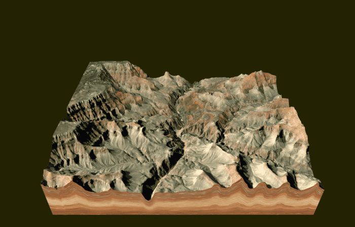 Map of USA with Grand Canyon